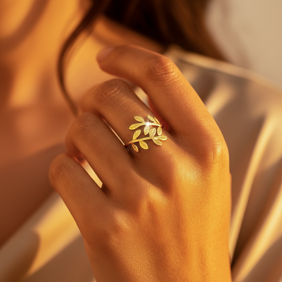 Palestine Olive Leaf Ring