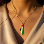 Palestine Pride Map Necklace