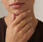 Palestine Olive Leaf Ring