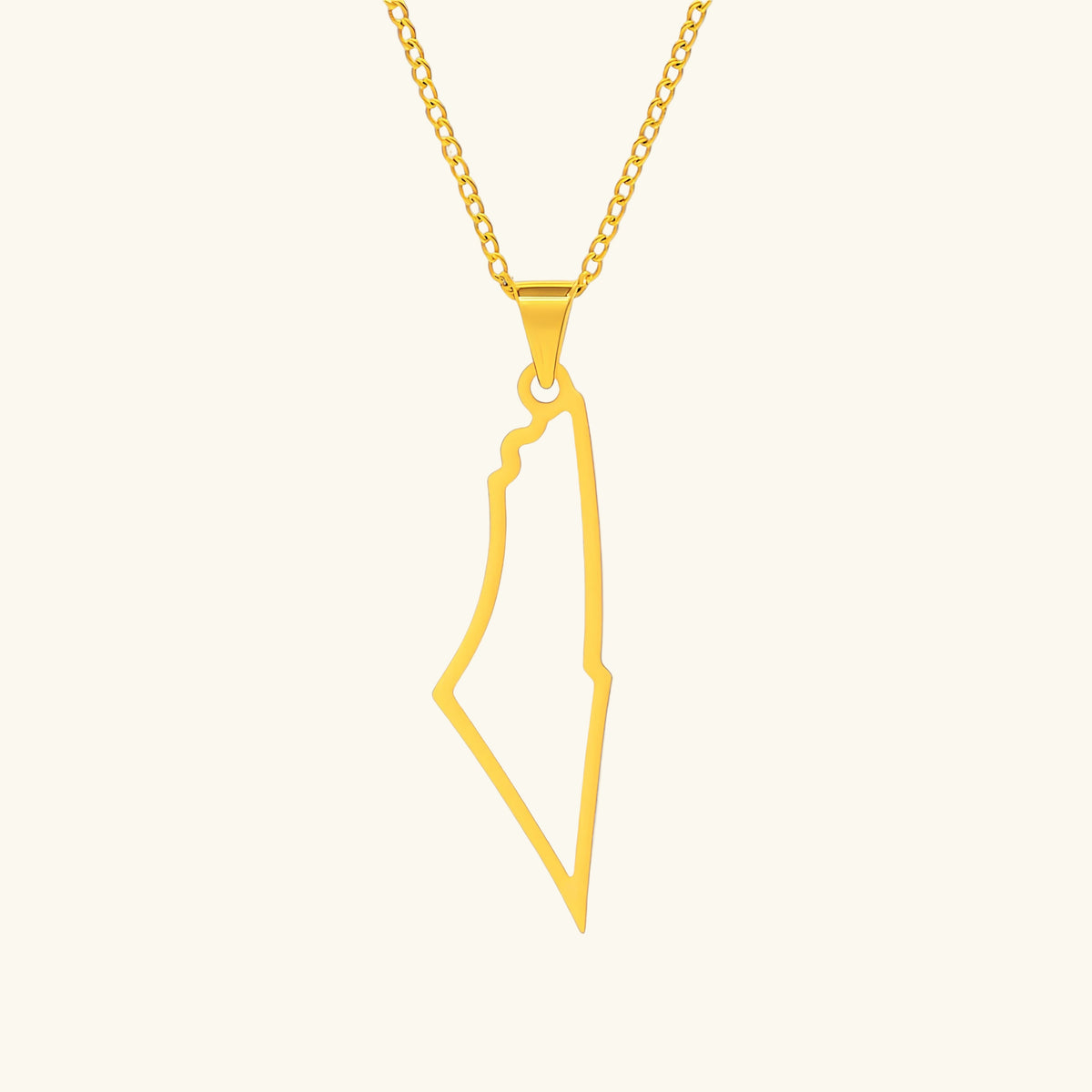 Palestine Map Necklace
