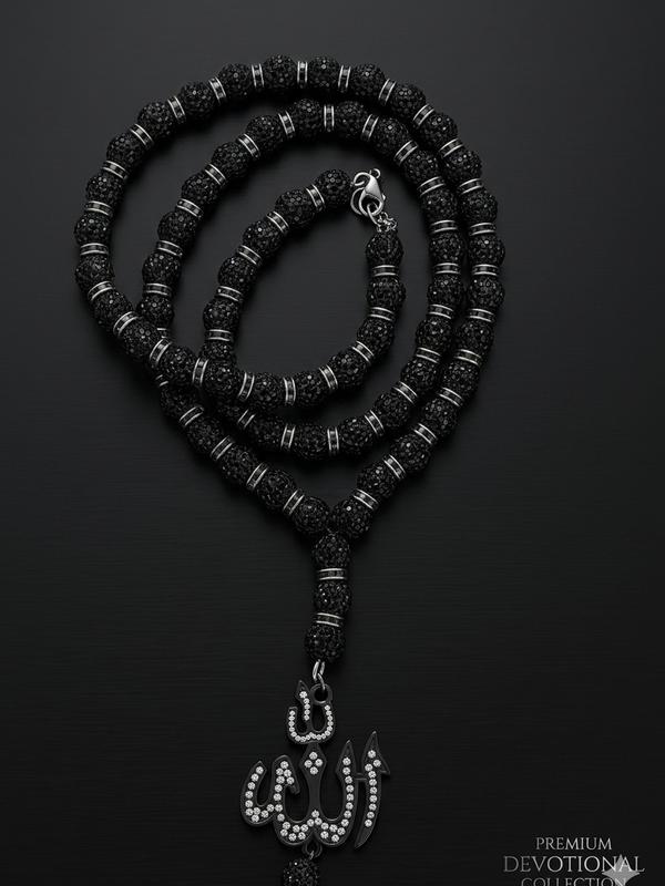 Black Tasbih Necklace by KALANI