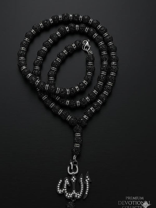 Black Tasbih Necklace by KALANI